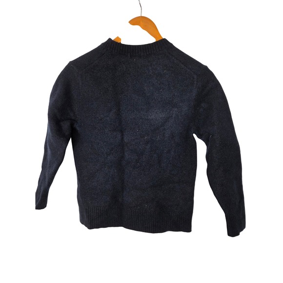 Uniqlo Kids Argyle Wool Blend Sweater Navy Blue Green Blue Size XL - Picture 6 of 6